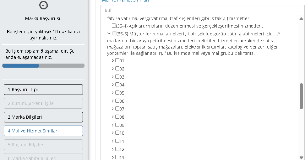 Marka Tescili 35. Sınıf